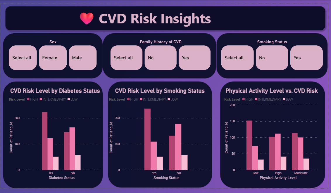 CVD Risk Insights Dashboard preview
