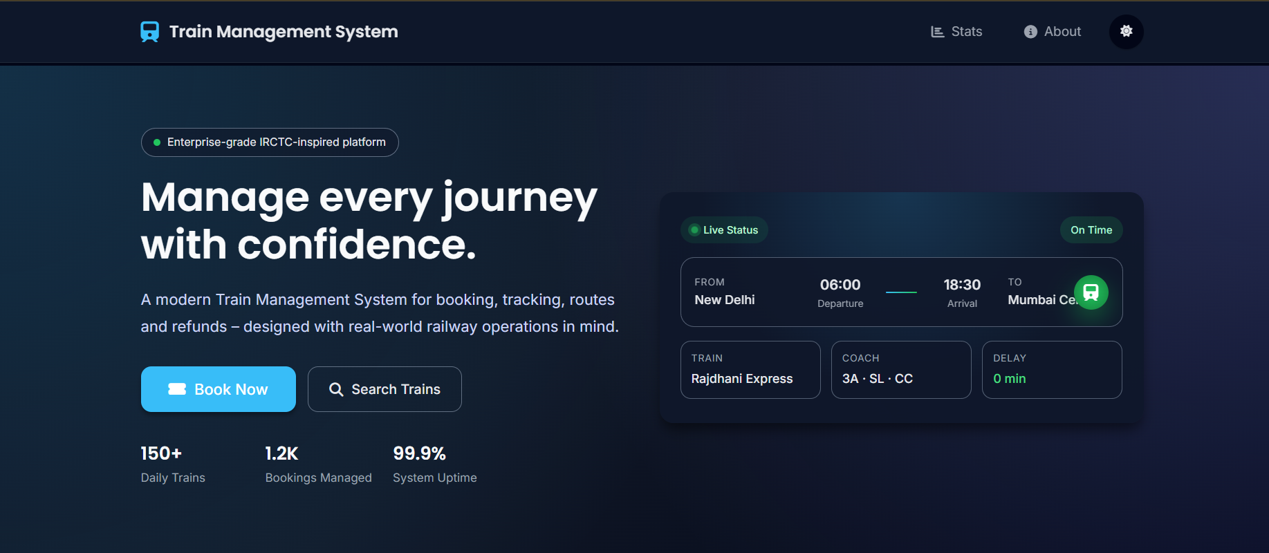 Train Management System preview